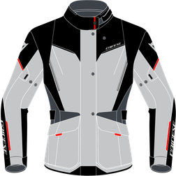 Dainese Tempest D-Dry MC-Jacka Dam Glacier-Grå-Svart-Lava-Röd