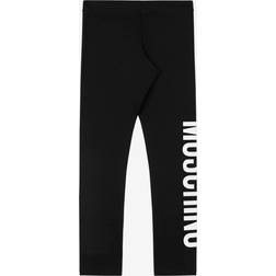 Moschino Jersey Logo Print Leggings - Black