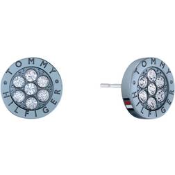 Tommy Hilfiger Ice Blue Crystal Stud Earrings BLUE One