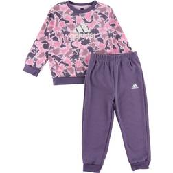 adidas Kid's Essentials Allover Print Jogger Set - Clear Pink/Bliss Pink/Wonder Orchid/Shadow Violet