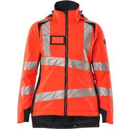 Mascot 19045-449-22210 Accelerate Safe Damen-Passform Atmungsaktiv Wind und Wasserdicht Zweifarbig Winterjacke, Hi-Vis Rot/Schwarzbla