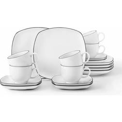 Seltmann Weiden Lido line kaffeservice kvadratisk Spisestel 18stk