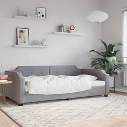 vidaXL Tagesbett Hellgrau 90 x 200 cm Stoff Sofa