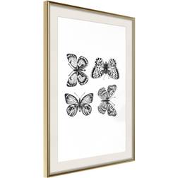 Artgeist Inramad Tavla Butterfly Collection III Poster