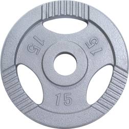 Gorilla Sports Hantelscheibe 50mm Gusseisen Gripper 15 kg