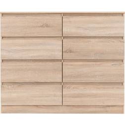 SECONIQUE Malvern Oak Chest of Drawer 122x100cm