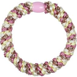 Bon Dep Kknekki Hair Ties Old Pink/ Glitter