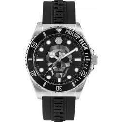 Philipp Plein the $ kull diver black/steel pwoaa0122