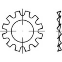 Toolcraft 500er multipack 138318 zahnscheiben innen-durchmesser: 4.3 mm din 6797