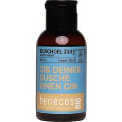 Benecos Mini Duschgel 2in1 BIO-Gin Haut & Haar GIB DEINER DUSCHE EINEN