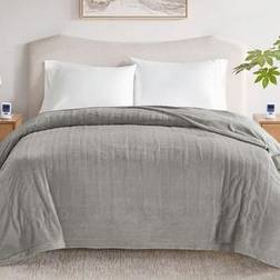 Beautyrest Microplush WiFi Enabled Heated Blankets Gray (228.6x228.6cm)