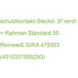 Gira Steckdose 2-fach verdr Reinweiß Rahmen 479303