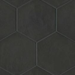 Bedrosians Allora Hexagon Matte Solid Black Porcelain Floor Tile 12.67 sq. ft./Case