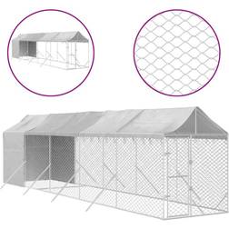 vidaXL 10 2.5 m Outdoor Dog Kennel Dog House with Roof Dog Cage