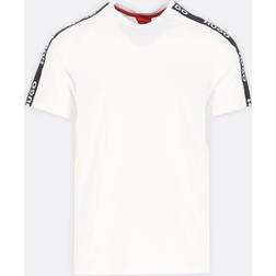 HUGO BOSS T-Shirt mit Label-Details Modell 'Sporty' in Weiß Größe