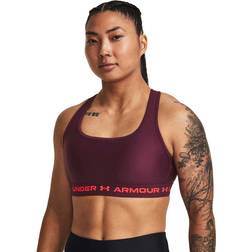 Under Armour Ua Crossback Mid Bra Nyheter Dark Maroon