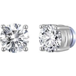 Philip Jones Magnetic Clip On Studs - Silver/Transparent