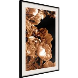 Artgeist Inramad Tavla Summer Flowers in Sepia 20x30 Poster