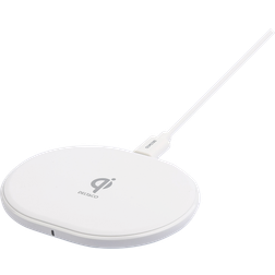 Deltaco Wireless charger, 10 W, USB-C, Qi certified, white