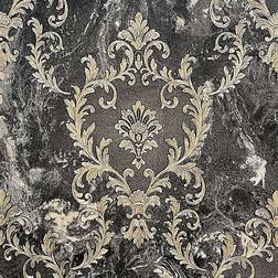 Rasch Sienna Damask Black Wallpaper