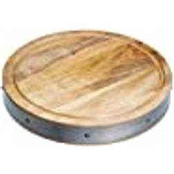 KitchenCraft Industrial Round Mango Wood Butchers Block Chopping Board