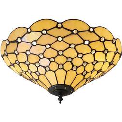 Loops Tiffany Glass Ceiling Flush Light