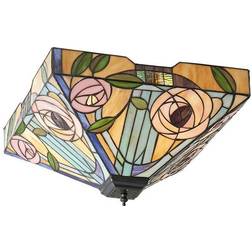 Loops Tiffany Glass Ceiling Flush Light