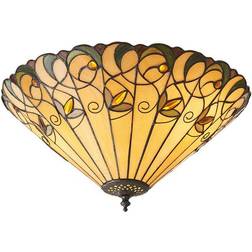 Loops Tiffany Glass Ceiling Flush Light