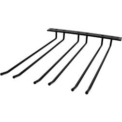 Glasbøjle til Vægmontering Sort 12 Pcs Krog & Bøjle