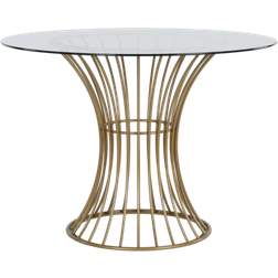 CosmoLiving by Cosmopolitan Westwood Gold/Clear Dining Table 42"