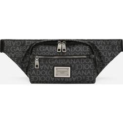Dolce & Gabbana Borsa Marsupio Jcq Logo Spalma Bæltetaske Sort