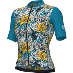 Ale Cycling Hibiscus SS Jersey Women, blå Trøjer Racer 2023