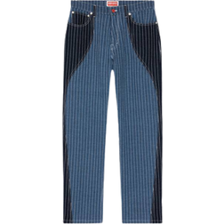 Kenzo Loose Patchwork Jeans - Medium Stone Blue Denim