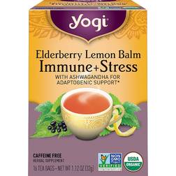 Yogi Elderberry Lemon Balm Immune + Stress Tea 16st 1pack