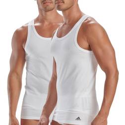 adidas Active Flex Cotton 3 Stripes Tank Top - White