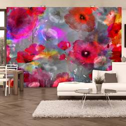 Artgeist Fototapet Painted Poppies Flere Størrelser fra Walldelux.dk