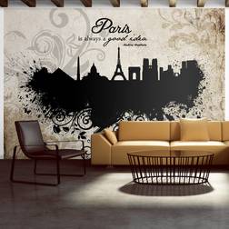 Artgeist Fototapet Paris is always a good idea vintage 300 x 210 cm