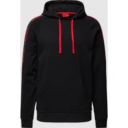 HUGO BOSS Relaxed-fit organic-cotton hoodie with tape