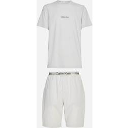 Calvin Klein Short Sleeve Sleep Cotton-Blend Set Creme