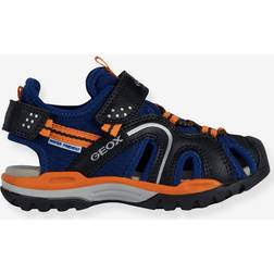 Geox Borealis Boy Sandal,Navy Orange,28