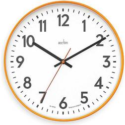 Acctim Hugo Tangerine Wall Clock