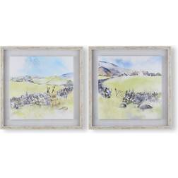 Art for the Home Country Meadows Set of 2 Floating Framed Art