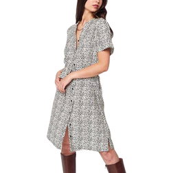Object Printed Shirt Dress - Sandshell