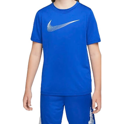 NIKE YouthDri-FIT Short Sleeve Training Top - Game Royal/White