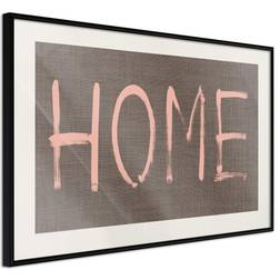 Artgeist Inramad Tavla Simply Home Pink Poster