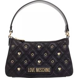 Love Moschino Nylon Eyelets Color Handbag - Black