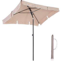 Songmics Rectangular Garden Parasol Brown
