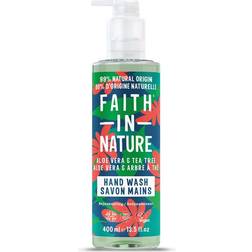 Faith in Nature Handwaschlotion Aloe Vera Teebaum-Extrakt, Verjüngend, Frei Tierversuchen, Ohne SLS 400ml