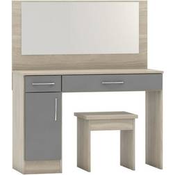 SECONIQUE Nevada Vanity Set Grey Dressing Table 40x108cm