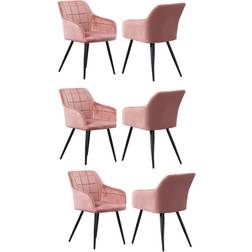Life Interiors Set of 1/2/4 Camden Velvet Kitchen Chair